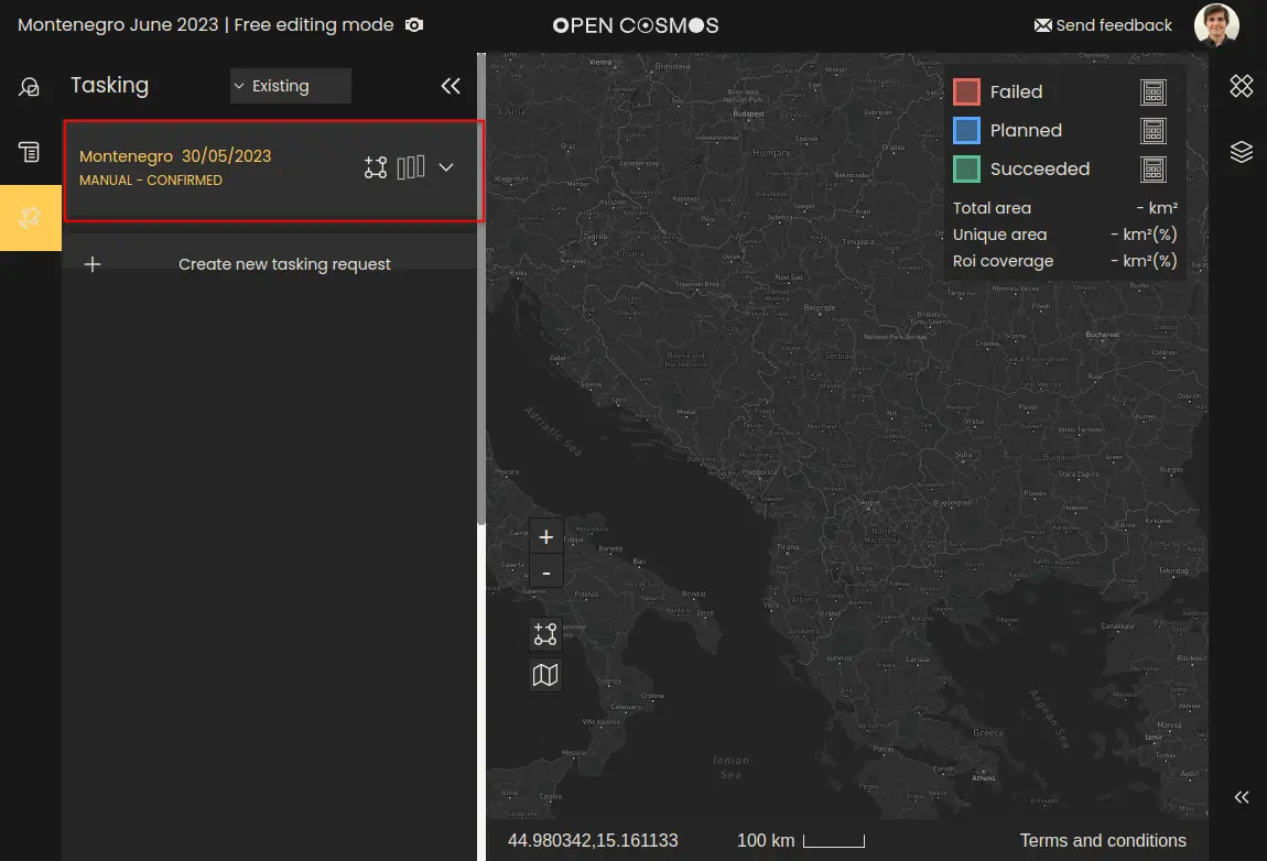 View of exisitng tasking requests